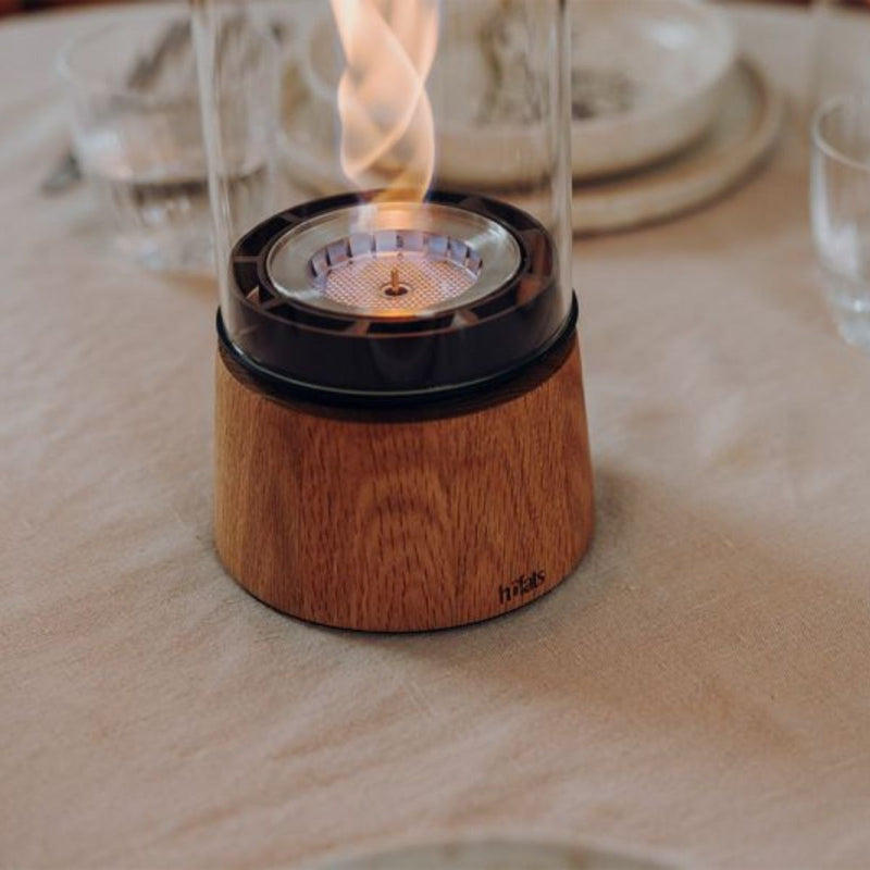 Cheminée / Feu de table Spin Air 900 - Ø 10.6 x 40.5 cm - Chêne