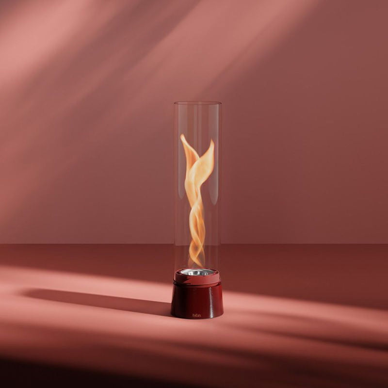 Cheminée / Feu de table Spin Air 900 - Ø 10.6 x 40.5 cm - Émail Rouge