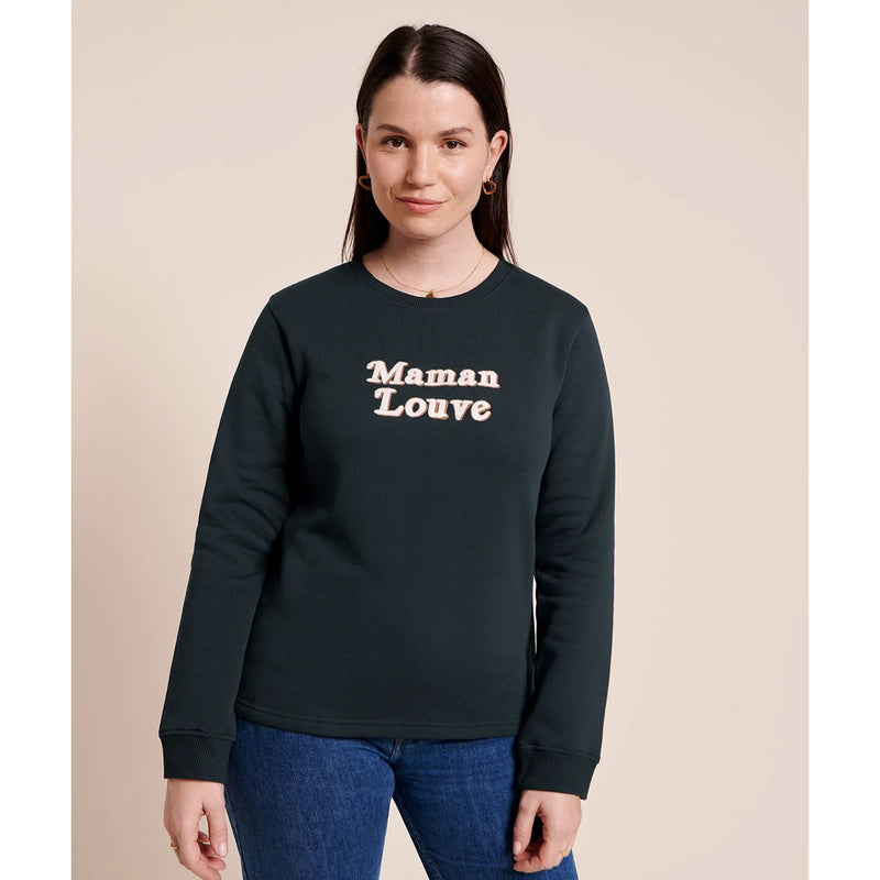 Le Sweat Maman Louve - Charbon