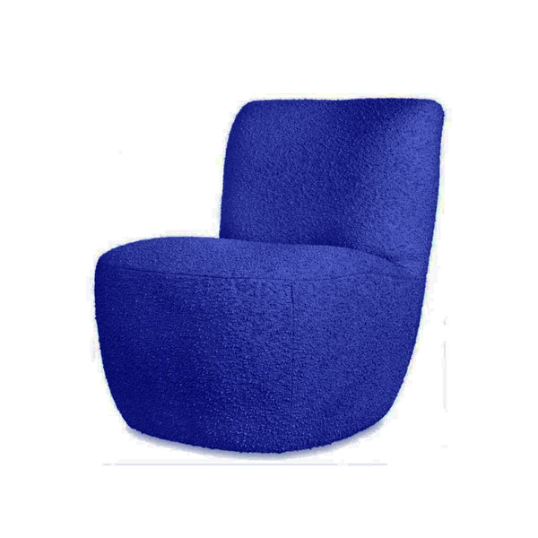 Fauteuil Eve Tissu Bouclette - Bleu électrique