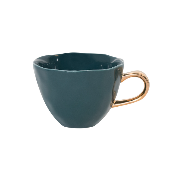 Good Morning porcelain cup - Blue Green