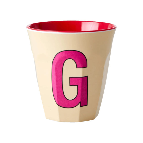 Letter G melamine cup