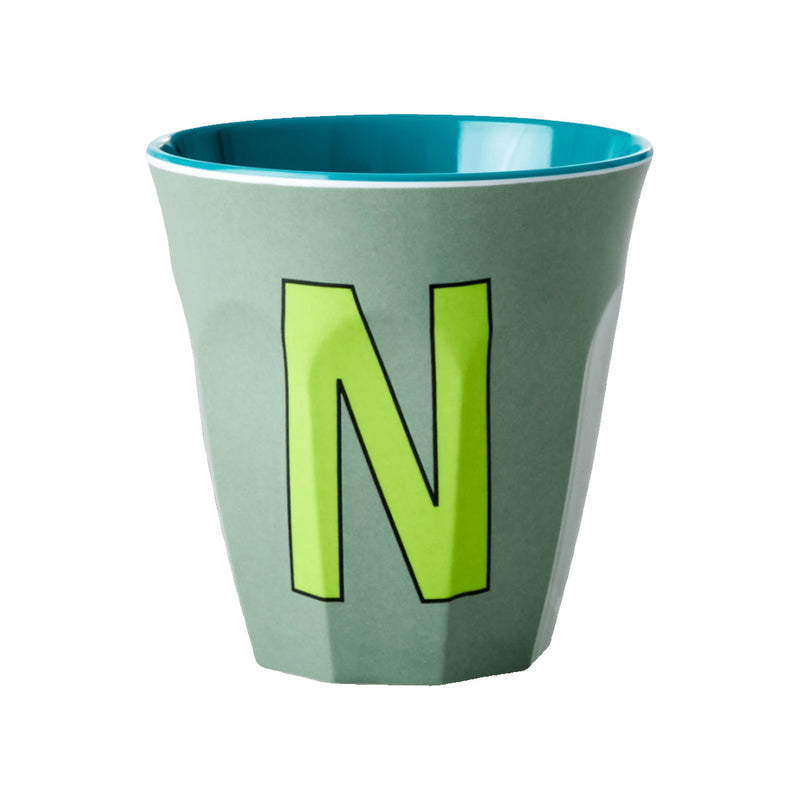 Letter N melamine cup