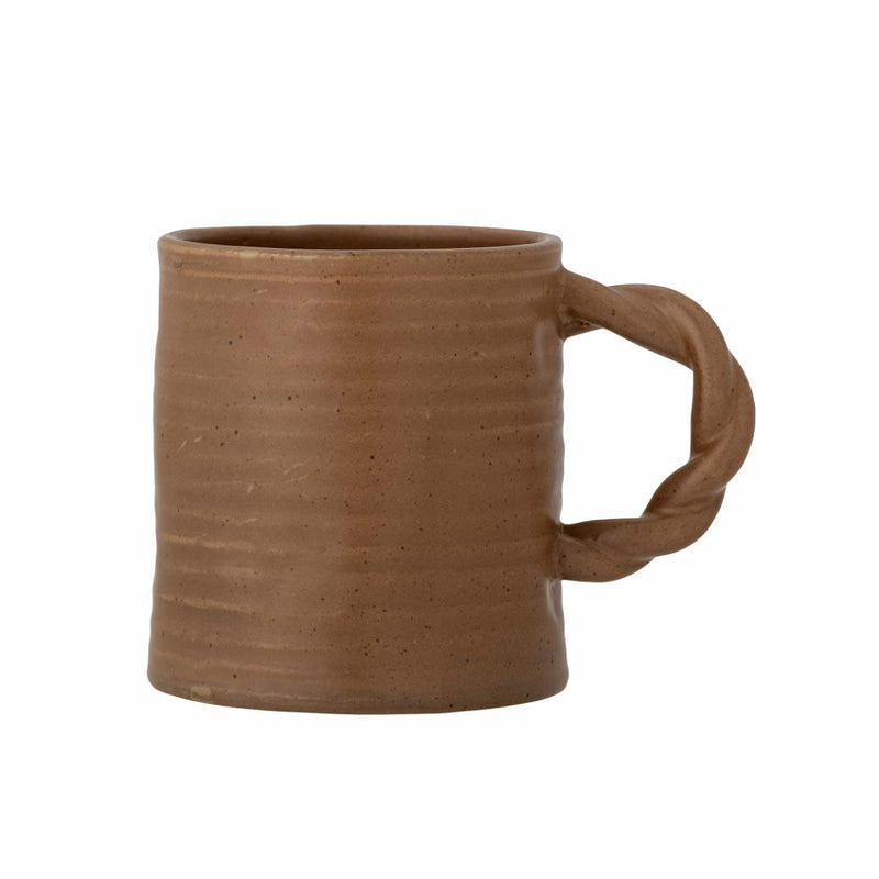 Mug Reanna en Grès - ⌀ 9 cm x h 10 cm - Marron