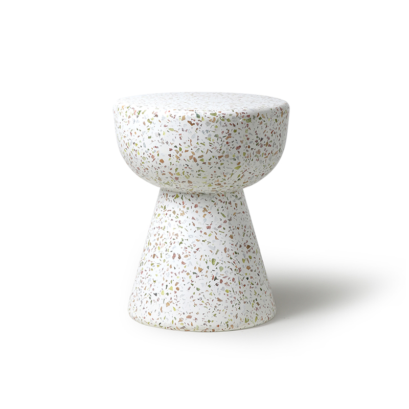 Terrazzo Side Table - White