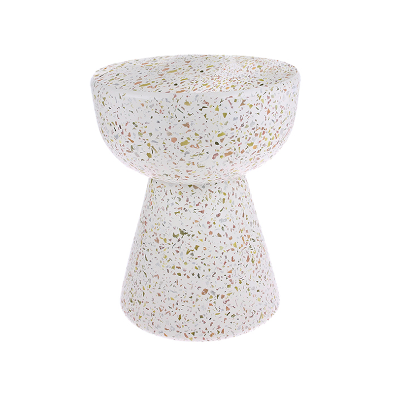 Terrazzo Side Table - White