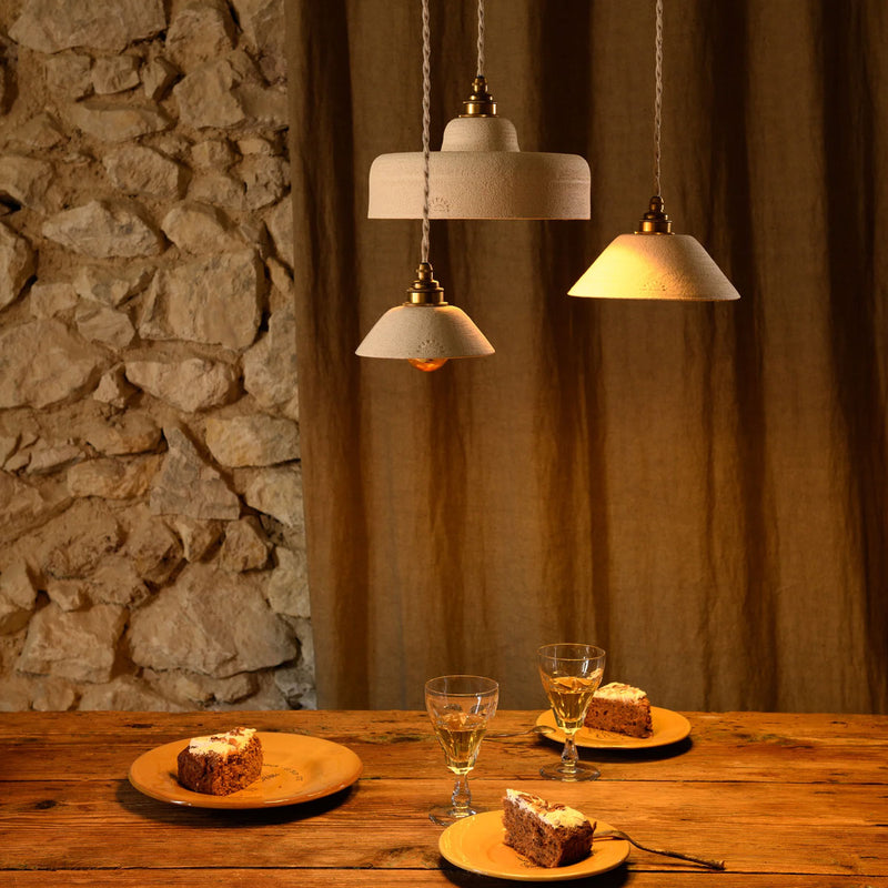 Ursule Suspension in Chamotte Stoneware - Ivory