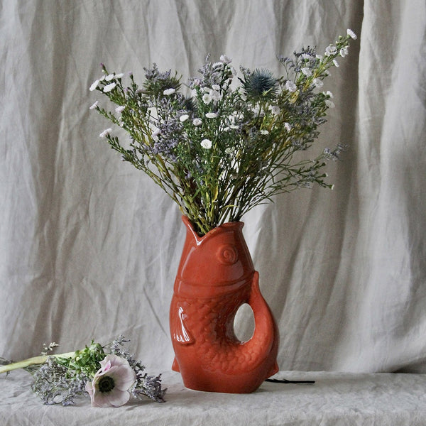 Vase Poisson en céramique Terracotta