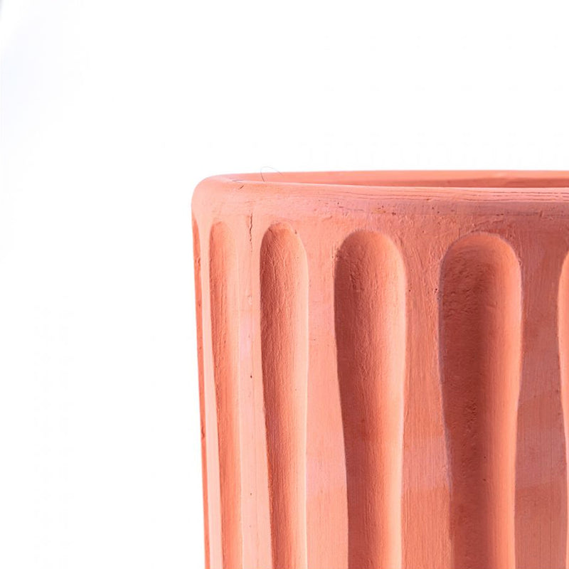 Pot de fleurs avec soucoupe Dorico - Ø 30 cm x 29.5 cm - Terracotta
