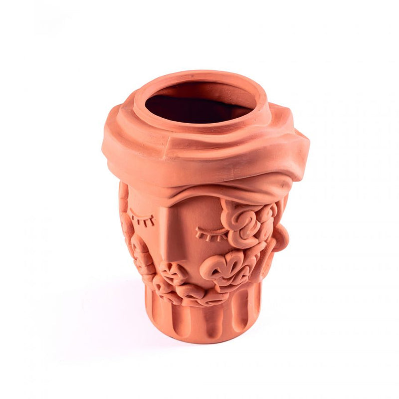 Vase Man - 25 cm x 23 cm x 33 cm - Terracotta