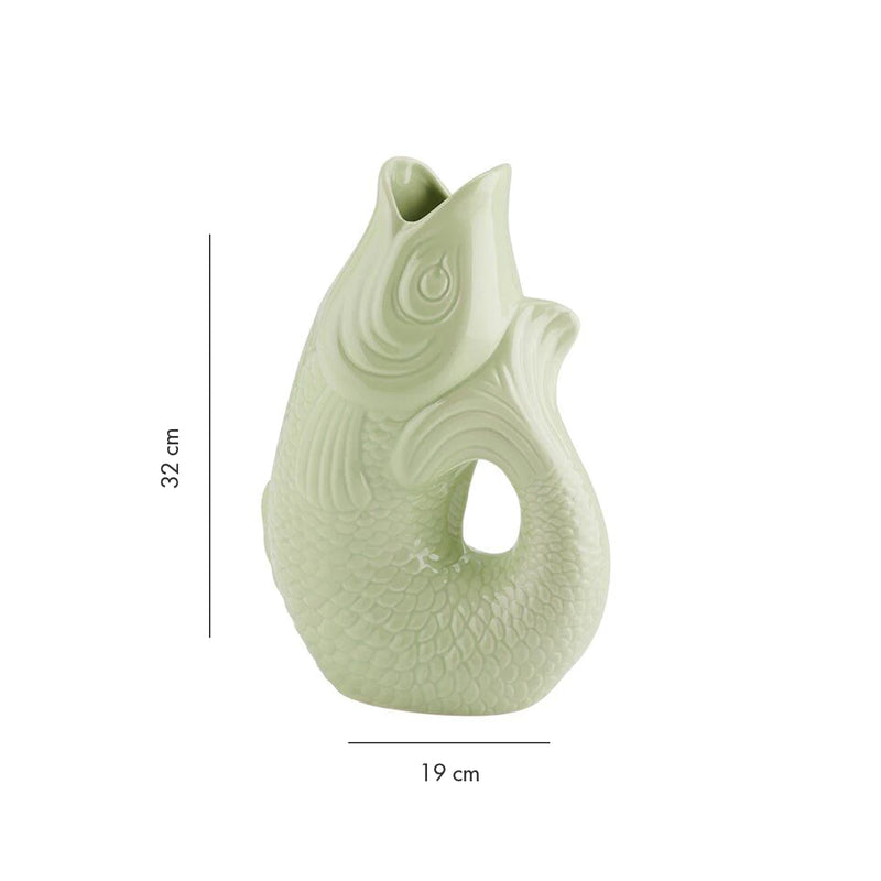 Carafe / Vase Monsieur Carafon Poisson - Vert Mousse