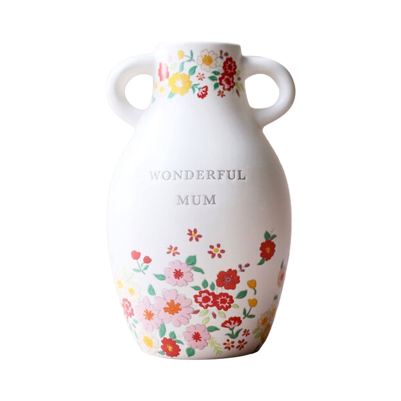 Grand Vase Floral Wonderful Mum en Céramique - h 15.5 cm