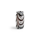 Vase Splash Roll Neck - Ø 9,5 x h 19 cm - Coffee & White Swirl | Fleux | 4