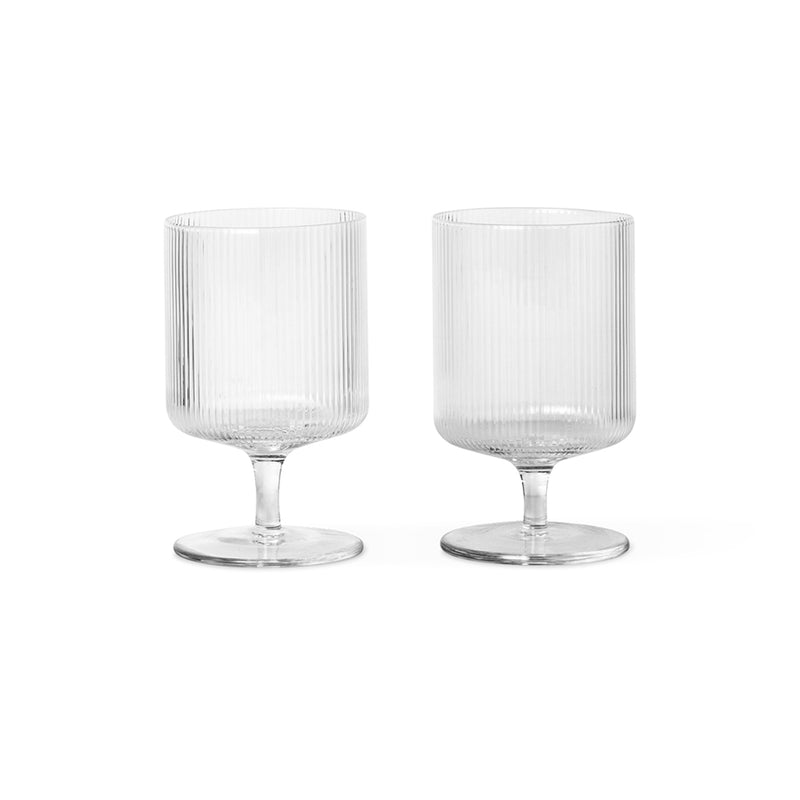 Set of 2 Ripple wine glasses