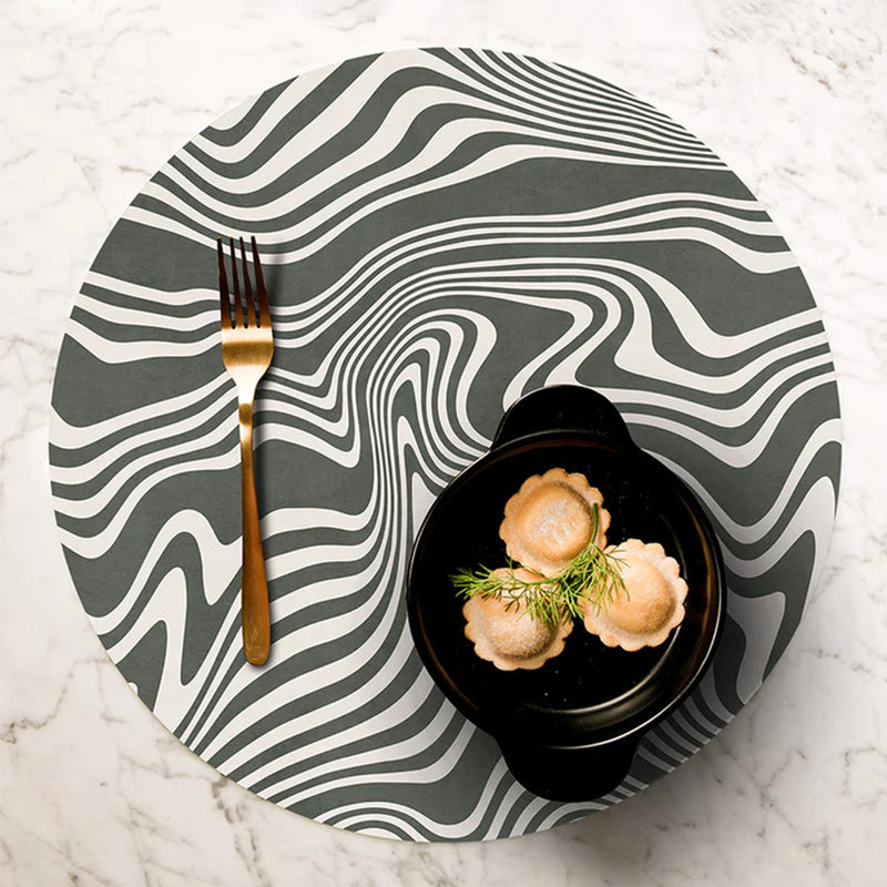 Set de table Rond Kakao en vinyle - Ø 38 cm