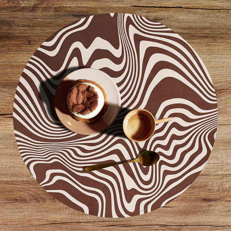 Set de table Rond Kakao en vinyle - Ø 38 cm