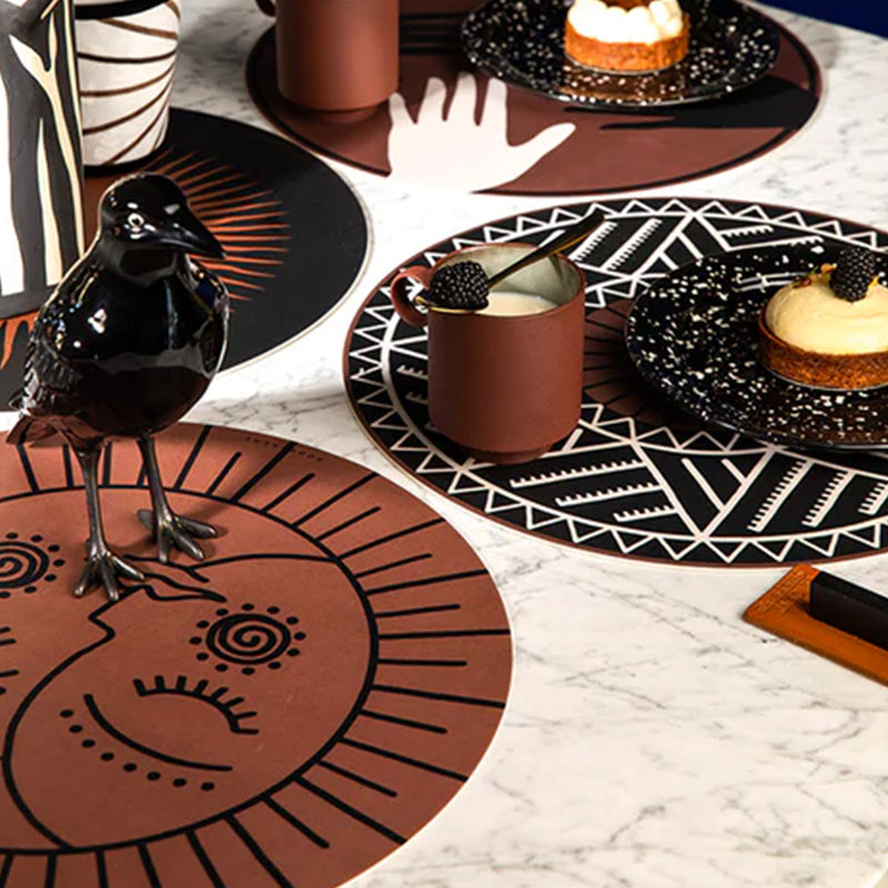 Set de table Rond Lovo en vinyle - Ø 38 cm