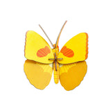 Yellow Butterfly wall decoration made from recycled cardboard | Fleux | 3