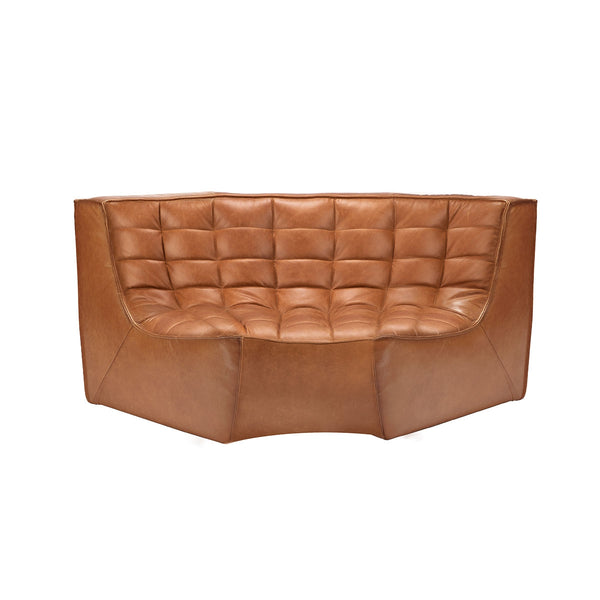 N701 rounded corner sofa module - Old saddle