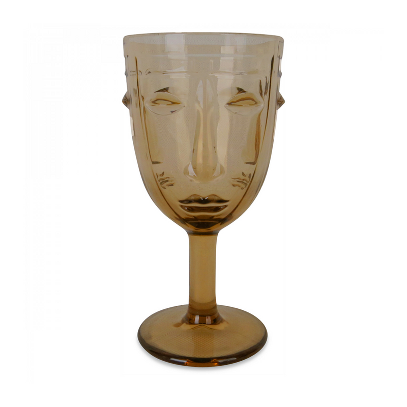 Face Stemmed Glass