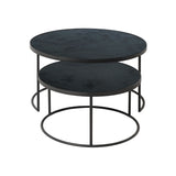 Set of 2 nesting tables Nesting - Charcoal - Ø 92 cm | Fleux | 7