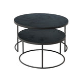 Set de 2 tables tables gigognes Nesting - Charcoal - Ø 92 cm | Fleux | 7