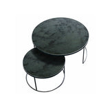 Set of 2 nesting tables Nesting - Charcoal - Ø 92 cm | Fleux | 5