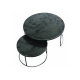 Set de 2 tables tables gigognes Nesting - Charcoal - Ø 92 cm | Fleux | 5