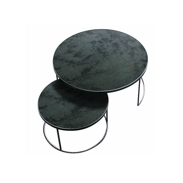 Set of 2 nesting tables Nesting - Charcoal - Ø 92 cm