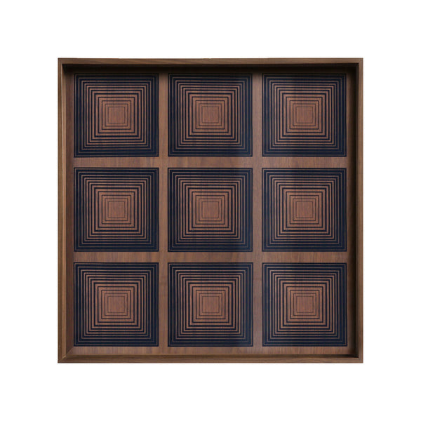 Ink Squares Square Glass Tray