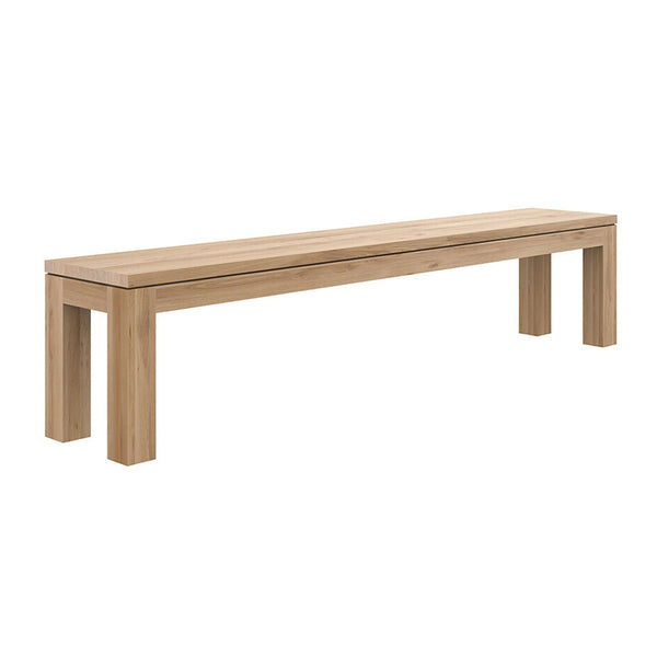 Straight oak bench - L 180 cm