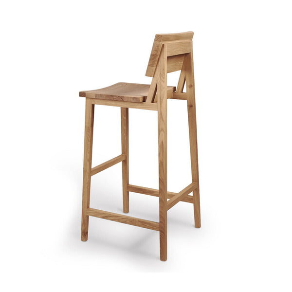 High chair in oiled oak