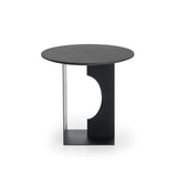 Arc side table in varnished black teak - Ø 50 cm | Fleux | 6