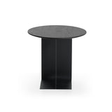 Table d'appoint Arc en teck noir verni - Ø 50 cm | Fleux | 7