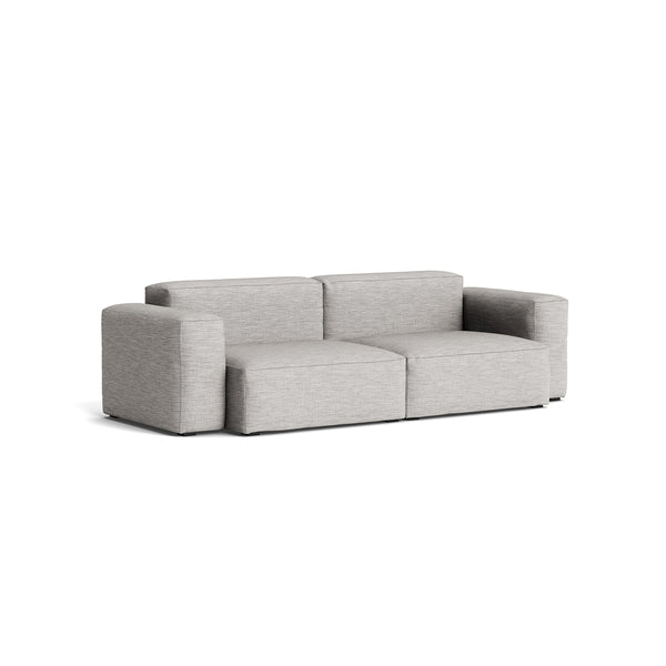 Mags Soft Low 2.5 seater sofa - Combination 1 - Ruskin 33 - Light Gray stitching