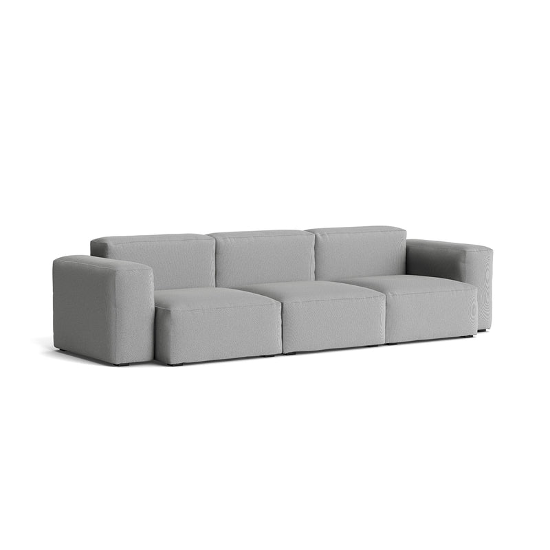 Mags Soft Low 3 seater sofa - Combination 1 - Steelcut Trio 133 - Light Gray stitching