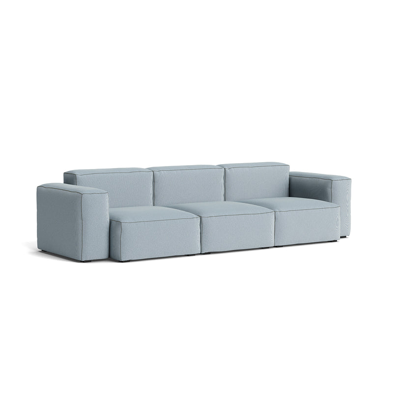 Canapé Mags Soft Low 3 places - Combinaison 1 - Steelcut Trio 713 - Coutures Dark Grey
