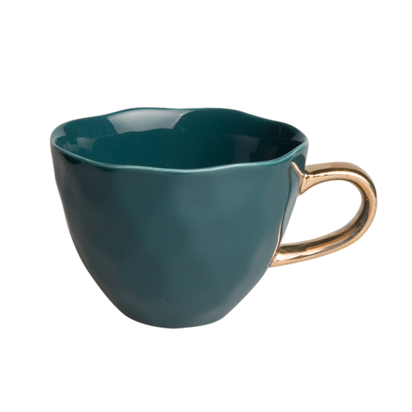 Good Morning porcelain cup - Blue Green