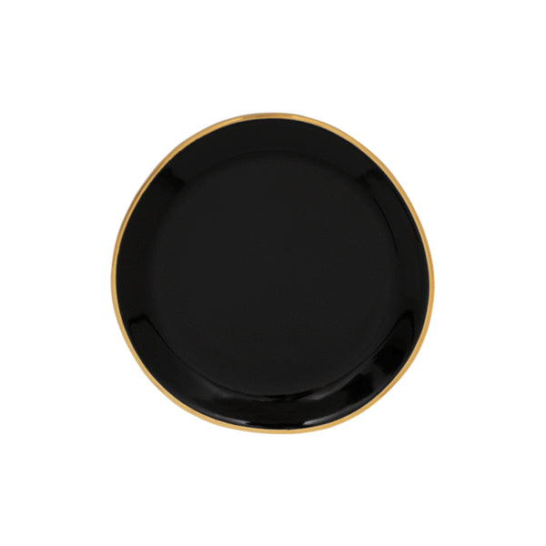 Good Morning small ceramic plate Ø 9 cm - Black