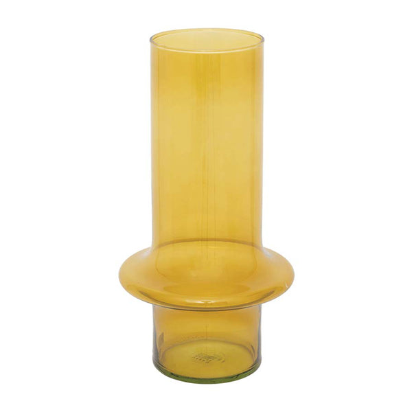 Recycled glass vase - Yellow