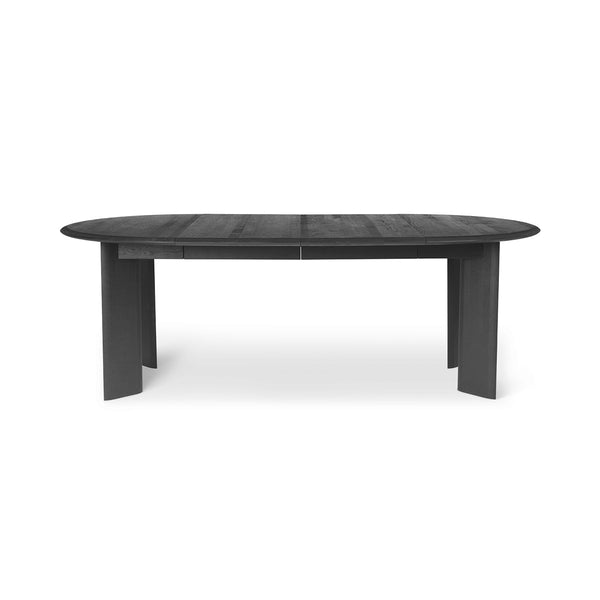 Table Bevel Chêne huilé - Ø 117-217 x h 73 cm - 2 rallonges - Noir
