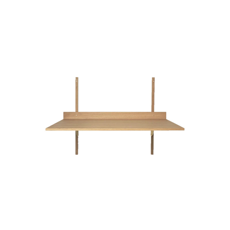 Sector Desk Brass / Oak
