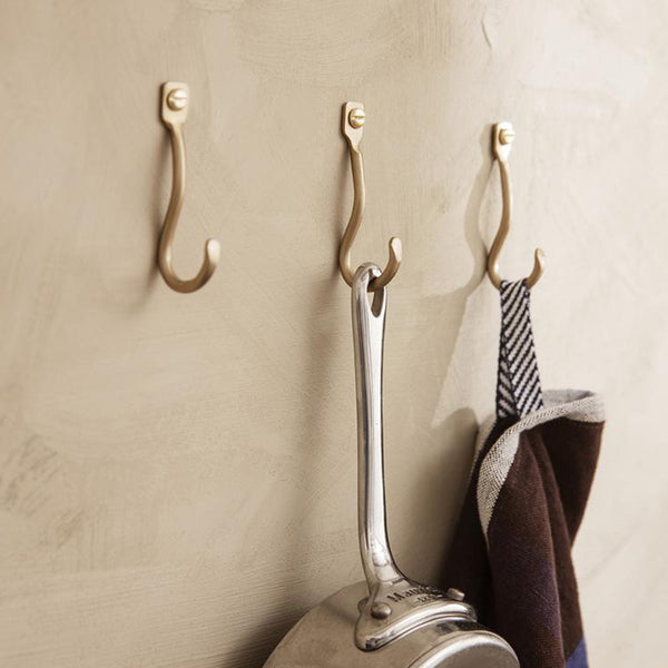 Set de 3 Patères Curvature Laiton