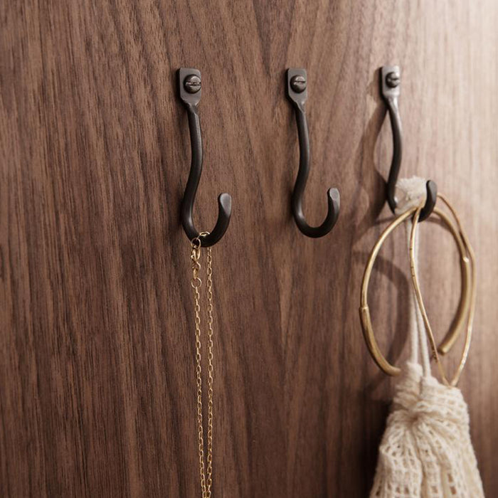 Set de 3 Patères Curvature Laiton