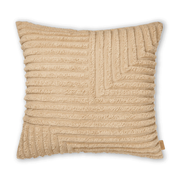 Coussin Crease en Laine plissée - Sable clair