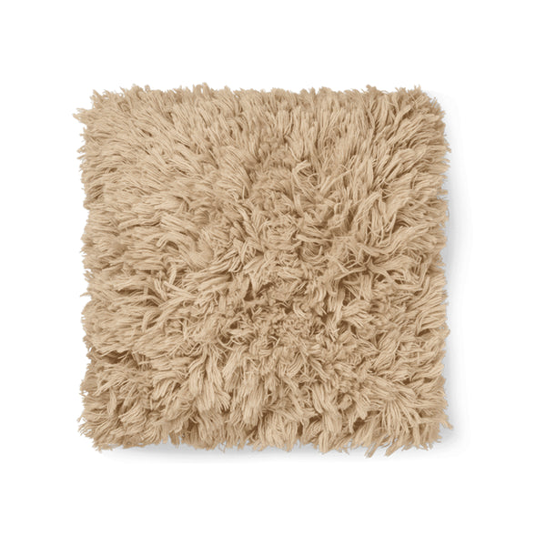 Coussin Meadow à poils longs - Sable clair - 50 x 50 cm