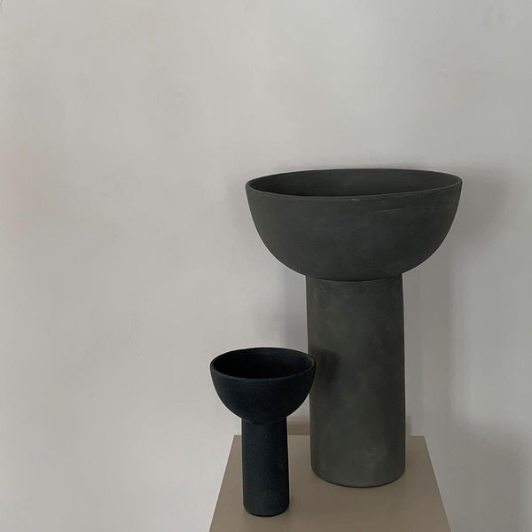 Vase Block en céramique - Mini - Noir