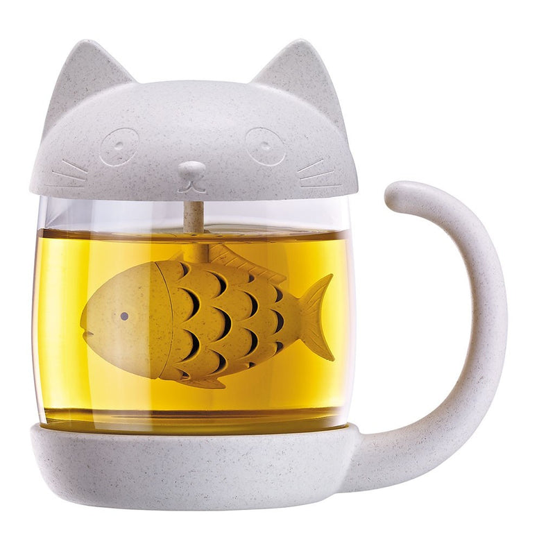 Mug chat infuseur - H 12 cm