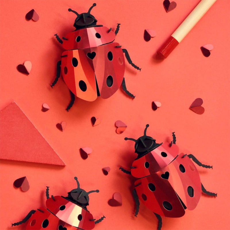 Trophée Origami Coccinelle Lady Lovebug - Rouge Ruby