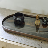 Glass tray - Bronze Organic - Oblong - 71 x 36 cm | Fleux | 9